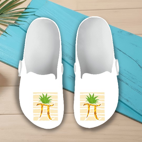 Pineapple Pi Math Teacher Mathematician Pi Day Slip On Clogs