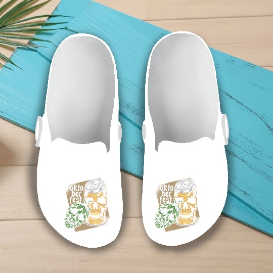 Germany Oktoberfest - Beer Skull Slip On Clogs