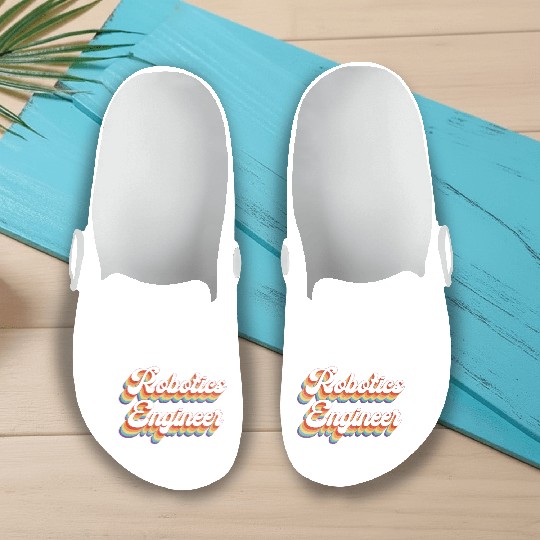 Robot Robotics Engineer Retro Slip On Clogs