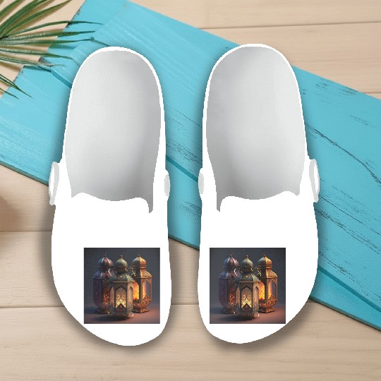 Ramadan lanterns hyper realistic hyper details Slip On Clogs