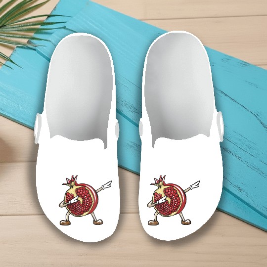 Funny Dabbing Pomegranate Lover Fruit Love Slip On Clogs