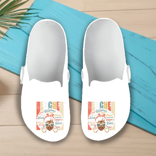 Black Smart Teacher Afro Love Melanin African Amer Slip On Clogs