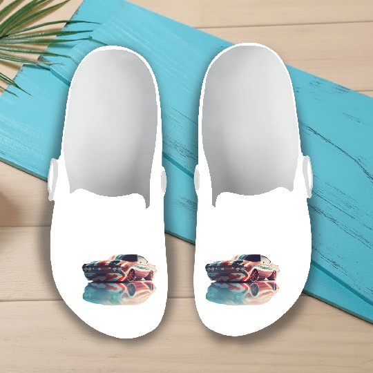 American pride and raw horsepower Slip On Clogs