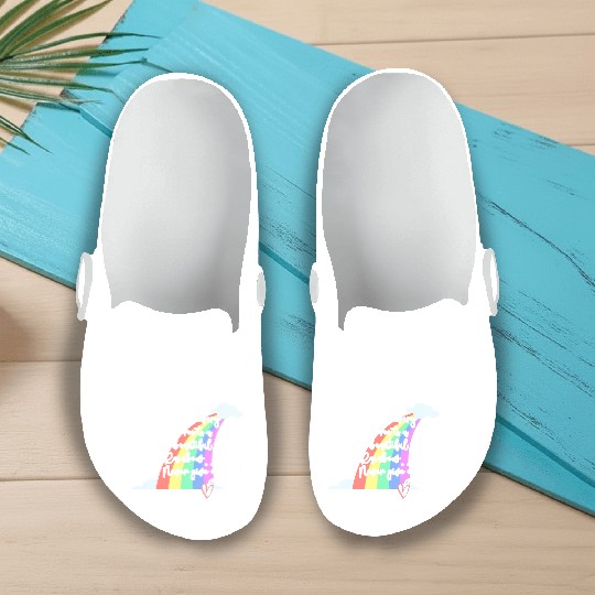 Behind Every Storm Is A Beautiful Rainbow Never Gi Slip On Clogs