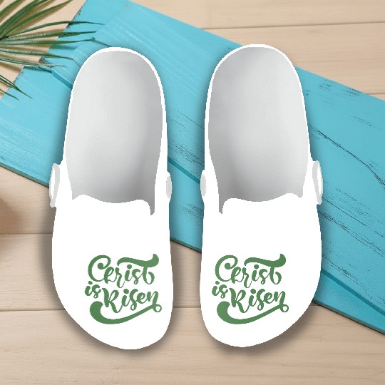 He Is Risen Religious Easter Slip On Clogs
