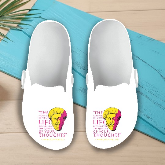 Marcus Aurelius Stoic Philosophy Quote Slip On Clogs
