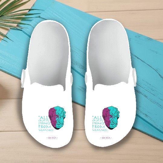 Seneca Stoic Philosophy Quote Slip On Clogs