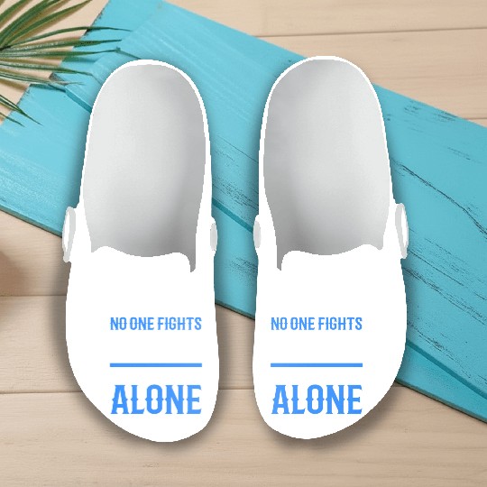 No One Fights Alone Thin Blue Line Police Slip On Clogs