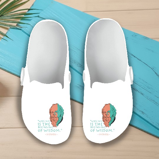 Socrates Stoic Philosophy Quote Slip On Clogs