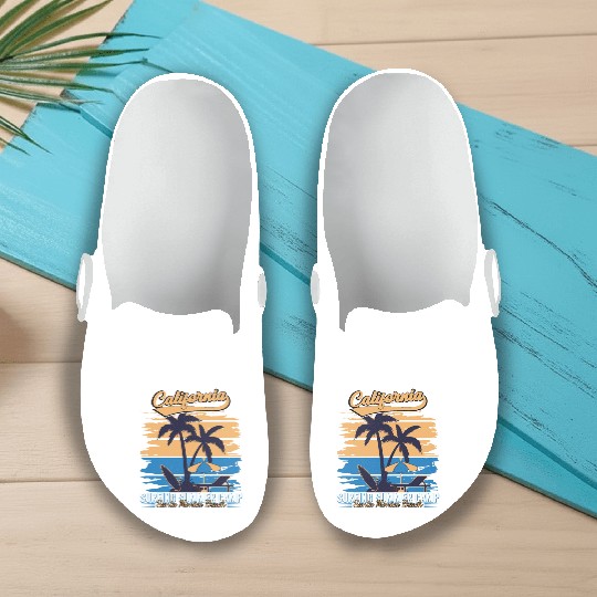 California Surfing Summer Camp Slip On Clogs