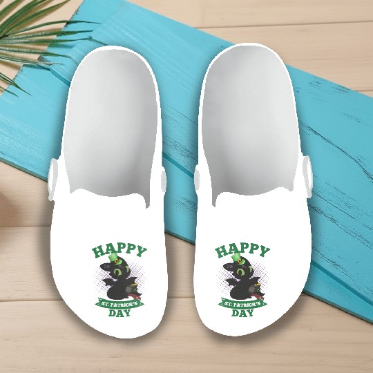 Happy St Patricks Day Toothless Slip On Clogs