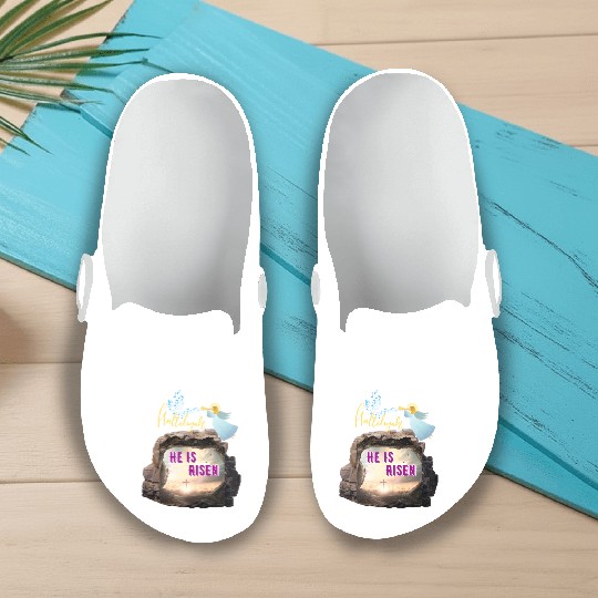 He Is Risen- Hallelujah Slip On Clogs