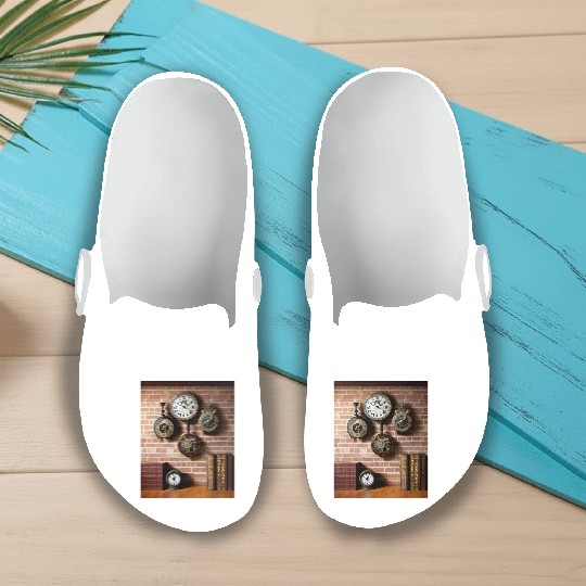 Ai art steampumk clocks Slip On Clogs