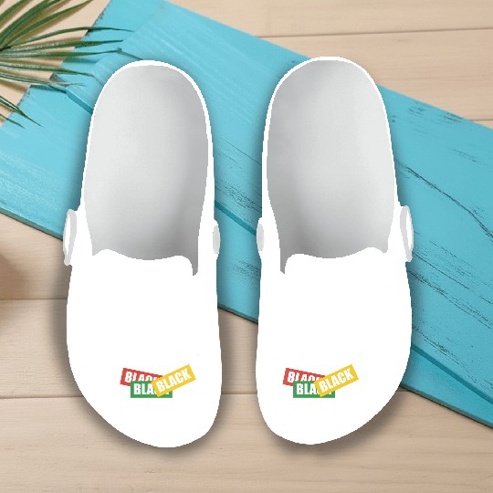 I'm Black Everyday But Today I'm Blackity Black Slip On Clogs