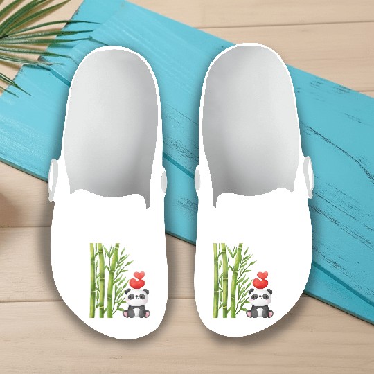 Bamboo Panda Slip On Clogs