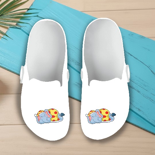 Elephant Sleeping Pyjamas Slip On Clogs