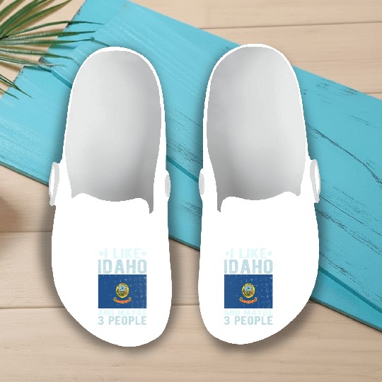 Idaho Flag US State Slip On Clogs