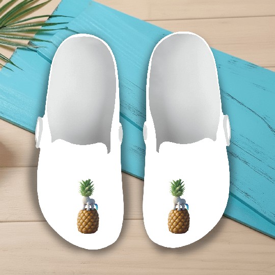 Pineapple unicorn - tropical unicorn Slip On Clogs