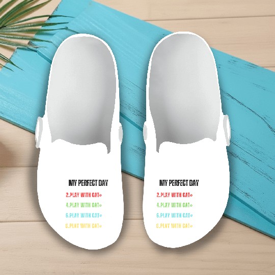 My Perfect Day Cat Mom Cat Dad Slip On Clogs