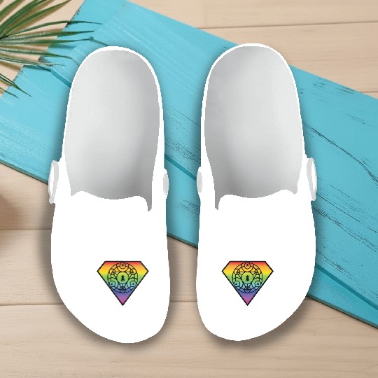 Spider Rainbow Slip On Clogs