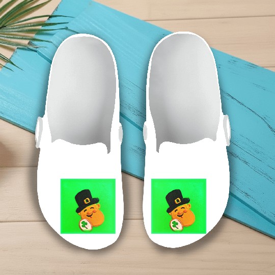 Irish Cute Painting Design. Buy Now Slip On Clogs