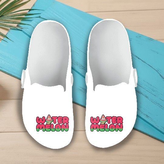 Sweet watermelon typography. Slip On Clogs