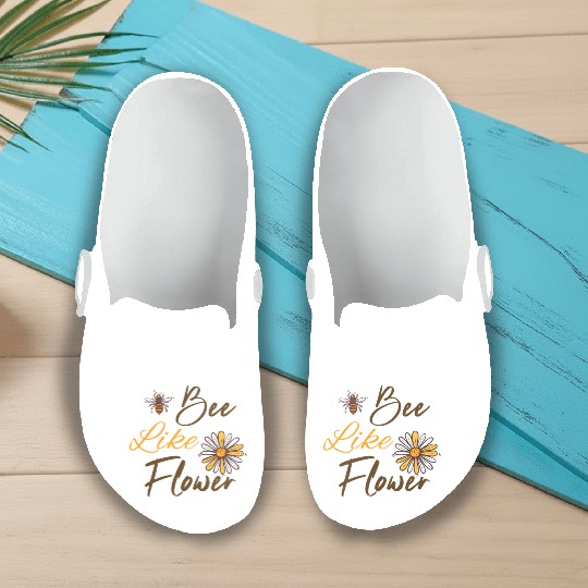 Bee like a flower Honey bee Slip On Clogs