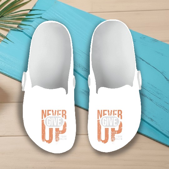 Never Give Up Slip On Clogs