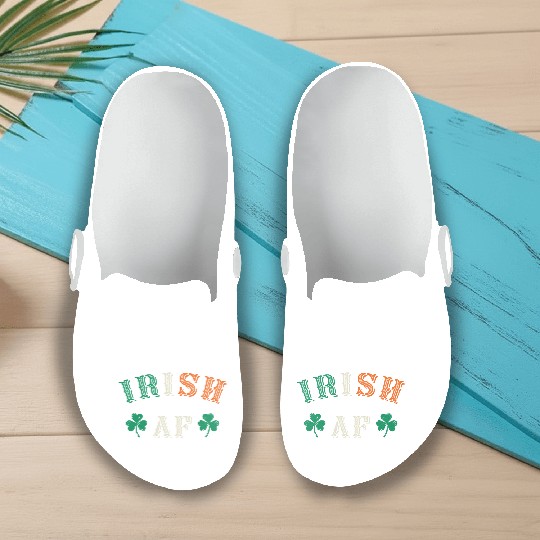 Irish Af Funny St Patricks Day Drinking Slip On Clogs