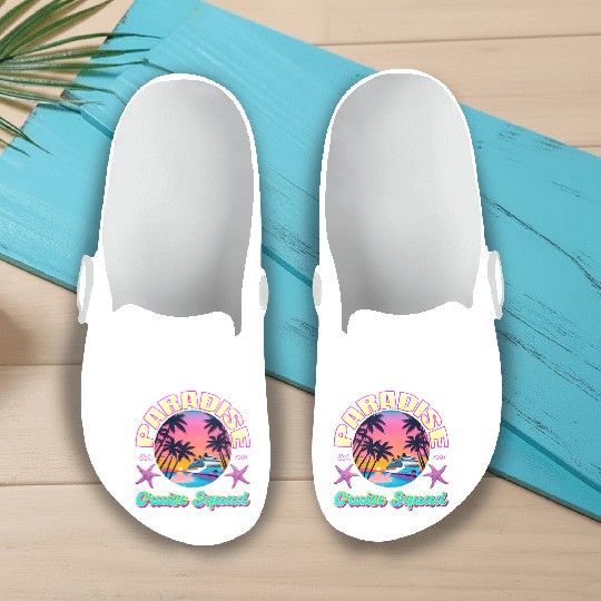 Paradise Cruise Squad: 80's Miami Cruise Ship Slip On Clogs