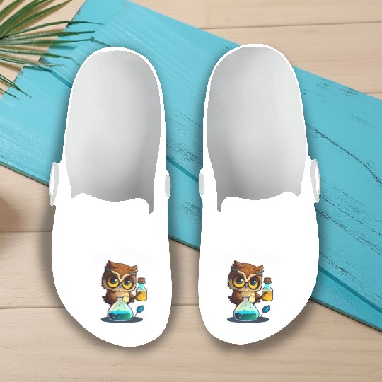Science Cute Chemistry Nerd Owl Chemist Animals Ge Slip On Clogs