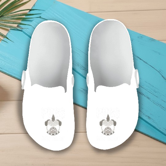 Cute Pug Animal Person Slip On Clogs