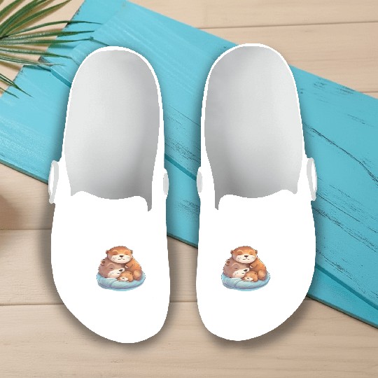 Official sleeping pajama Slip On Clogs sea otter