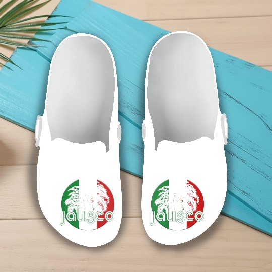 Jalisco Mexico Flag Native Palm Tree Mexican Slip On Clogs