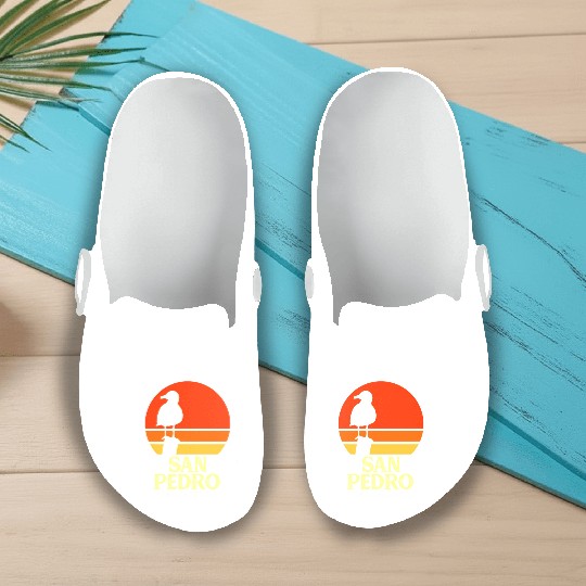 San Pedro California Beach Seagull Slip On Clogs