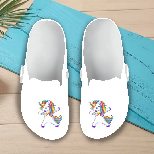 School Counselor Dabbing Unicorn Back To School Fu Slip On Clogs