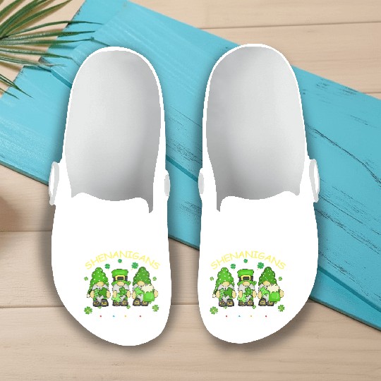 St Patrick'S Day Shenanigans Squad Three Gnomes Slip On Clogs