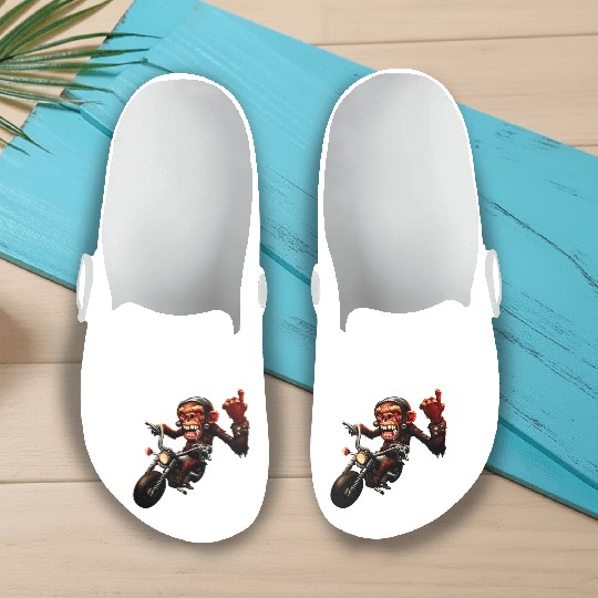 Zombie Raider Monkey Rockstar Slip On Clogs
