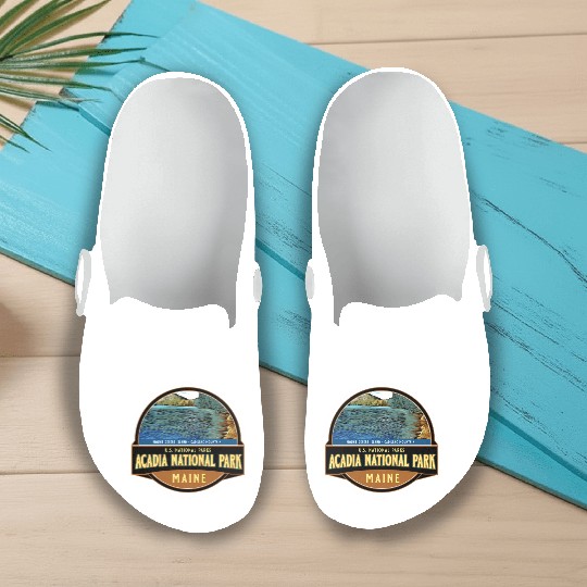Acadia National Park Maine Vacation Slip On Clogs