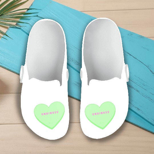 unhinged conversation heart Slip On Clogs