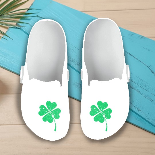 Lucky Four Leaf Clover Luck Of The Irish Slip On Clogs
