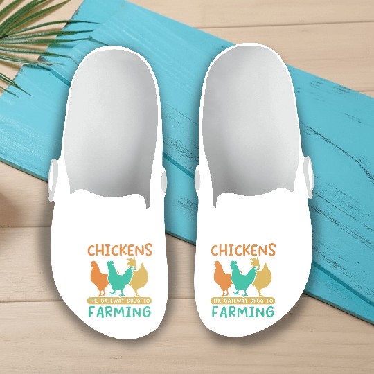 Chicken Farmer Chicken Whisperer Farm Animal Slip On Clogs