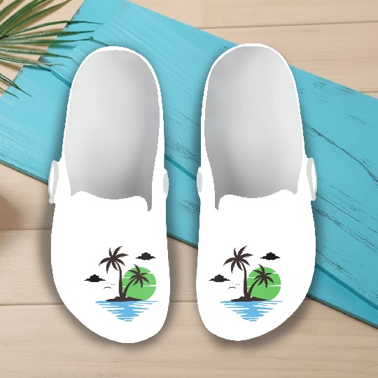 Summer Vacation In Nature Slip On Clogs