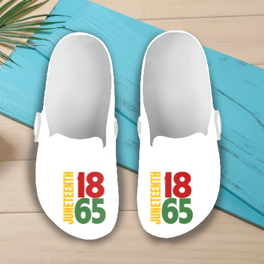 Black Proud African American For Juneteenth Slip On Clogs