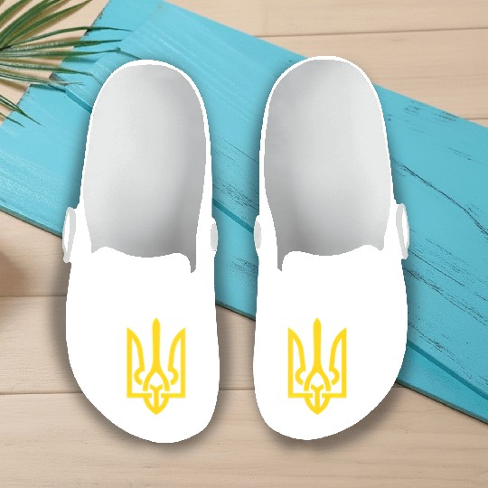 Ukraine Trident Symbol Middle Ukrainian Zeleny Slip On Clogs