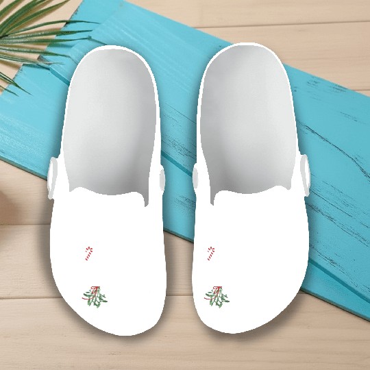 Candy Cane Wishes And Mistletoe Kisses Christmas Slip On Clogs