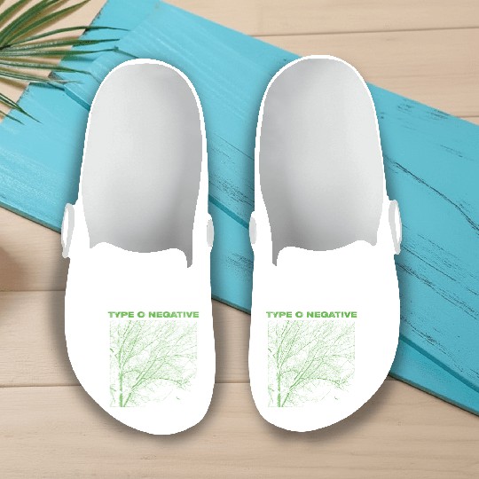 Type O Negative Tree Black Slip On Clogs