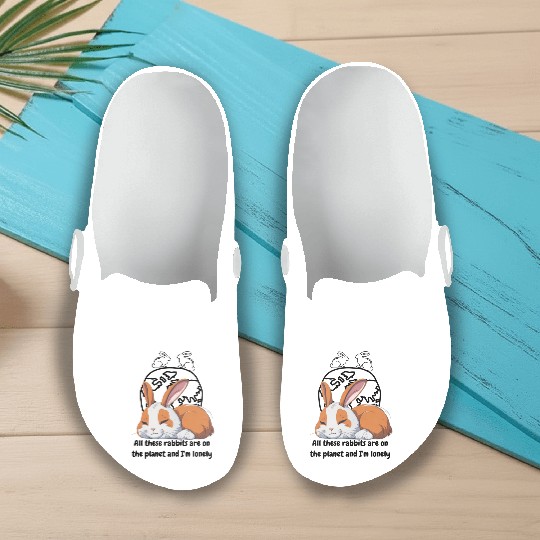 Lonely rabbit Slip On Clogs