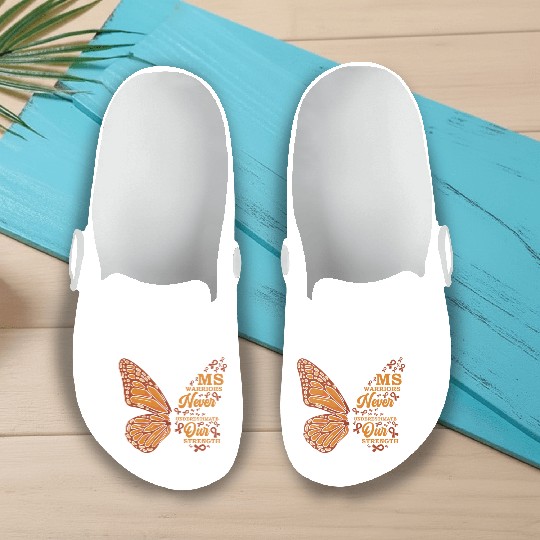 MS Warriors Never Underestimate Our Strength Slip On Clogs