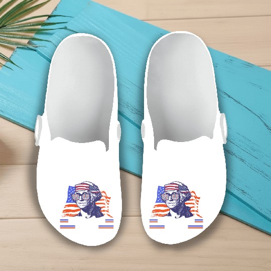 George Washington Too cool for British rule USA Slip On Clogs
